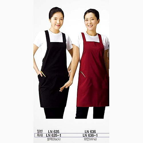 LINE-LN635 앞치마 미니 BLACK